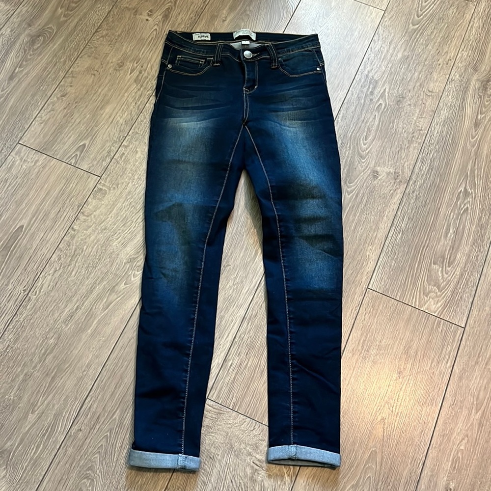 Harmony + HAVOC Create a Curve Blue Stretch Skinny Jeans Size 7 NWOT